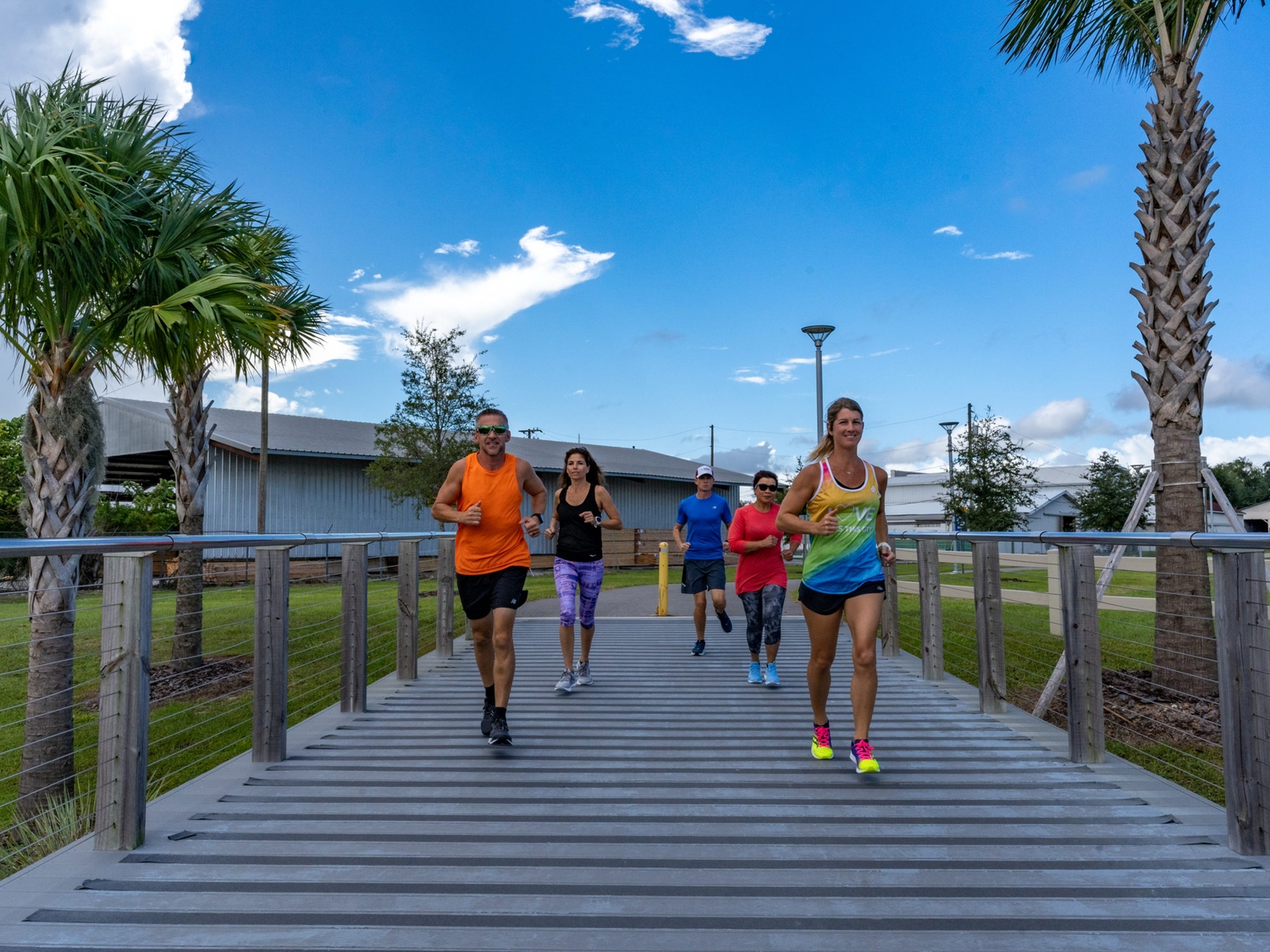 Athletes training on the hills around Clermont, FL, home of the National Training Center